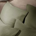 Taie d'oreiller 50x70cm gaze de coton coloris Romarin - INALIA