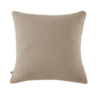 Taie d'oreiller 80x80cm gaze de coton coloris Ficelle - INALIA