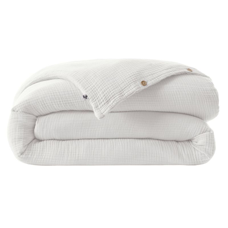 Housse de couette 240x220cm gaze de coton coloris Chantilly - INALIA