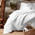 Housse de couette 240x220cm gaze de coton coloris Chantilly - INALIA