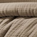 Housse de couette 240x220cm gaze de coton coloris Ficelle - INALIA