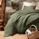 Housse de couette 240x220cm gaze de coton coloris Romarin - INALIA