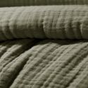 Housse de couette 240x220cm gaze de coton coloris Romarin - INALIA