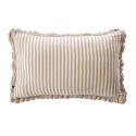 Coussin déhoussable 45x60cm gaze de coton imprimé Floral coloris terracotta - ROMELIA