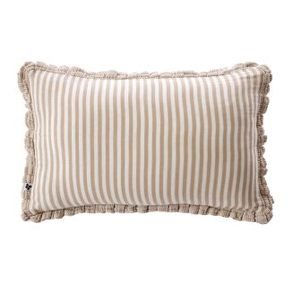 Coussin déhoussable 45x60cm gaze de coton imprimé Floral coloris terracotta - ROMELIA