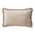 Coussin déhoussable 45x60cm gaze de coton imprimé Floral coloris terracotta - ROMELIA