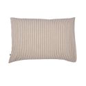 Taie d'oreiller 50x70cm coton tissage texturé coloris beige et blanc - TIMEA