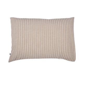 Taie d'oreiller 50x70cm coton tissage texturé coloris beige et blanc - TIMEA