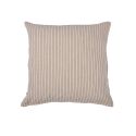 Taie d'oreiller 60x60cm coton tissage texturé coloris beige et blanc - TIMEA