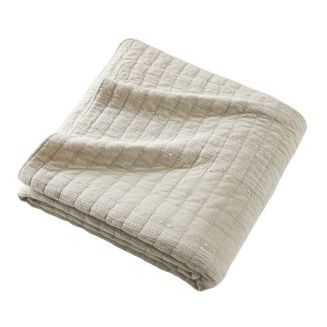 Couvre-lit 240x260cm en coton jacquard coloris sable - ZALYA