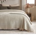 Couvre-lit 240x260cm en coton jacquard coloris sable - ZALYA