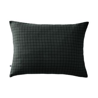 Taie d'Oreiller 50x70cm Gaze de Coton Sapin à Petits Carreaux - OUREA MOTIF