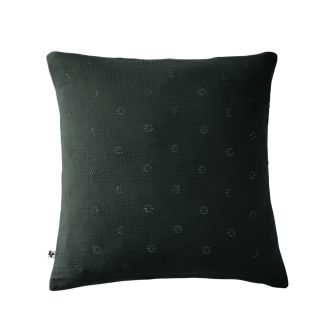 Taie d'Oreiller 60x60cm Gaze de Coton Sapin à Fleurs Ajourées - OUREA MOTIF