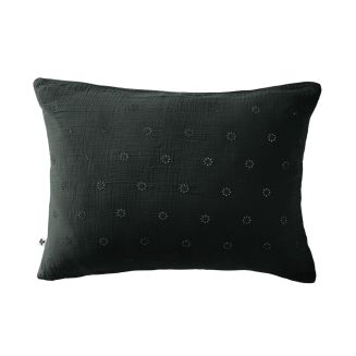 Taie d'Oreiller 50x70cm Gaze de Coton Sapin à Fleurs Ajourées - OUREA MOTIF