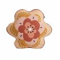 Coussin Déhoussable coton motif et forme fleur - BARBAFLEUR