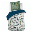Couette imprimée 140x200cm + 1 taie d'oreiller 63x63cm coton motif stakeboard - STREET