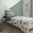 Parure de Lit Imprimé Floral Housse de Couette 140x200cm + 1 Taie d'Oreiller 63x63cm coton motif stakeboard - STREET