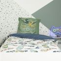 Parure de Lit Imprimé Floral Housse de Couette 140x200cm + 1 Taie d'Oreiller 63x63cm coton motif stakeboard - STREET