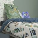 Parure de Lit Imprimé Floral Housse de Couette 140x200cm + 1 Taie d'Oreiller 63x63cm coton motif stakeboard - STREET