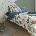 Parure de Lit Imprimé Floral Housse de Couette 140x200cm + 1 Taie d'Oreiller 63x63cm coton motif stakeboard - STREET