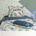 Parure de Lit Imprimé Floral Housse de Couette 140x200cm + 1 Taie d'Oreiller 63x63cm coton motif stakeboard - STREET