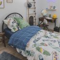 Parure de Lit Imprimé Floral Housse de Couette 200x200cm + 2 Taies d'Oreiller 63x63cm coton motif stakeboard - STREET