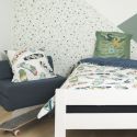 Parure de Lit Imprimé Floral Housse de Couette 200x200cm + 2 Taies d'Oreiller 63x63cm coton motif stakeboard - STREET