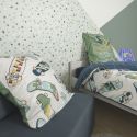 Parure de Lit Imprimé Floral Housse de Couette 200x200cm + 2 Taies d'Oreiller 63x63cm coton motif stakeboard - STREET