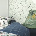 Parure de Lit Imprimé Floral Housse de Couette 240x220cm + 2 Taies d'Oreiller 63x63cm coton motif stakeboard - STREET
