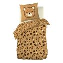 Couette imprimée 140x200cm + 1 taie d'oreiller 63x63cm coton motif Léopard - KUMBA