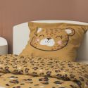 Couette imprimée 140x200cm + 1 taie d'oreiller 63x63cm coton motif Léopard - KUMBA