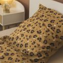 Couette imprimée 140x200cm + 1 taie d'oreiller 63x63cm coton motif Léopard - KUMBA