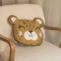 Coussin Déhoussable coton motif et forme Léopard - KUMBA