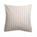 Taie d'oreiller 63x63cm coton coton imprimé recto floral verso rayé beige - COTTAGE