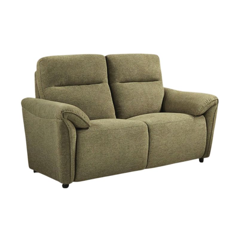 MAZARO - Canapé 2 Places Fixe Tissu Vert Chiné