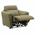 Fauteuil Relax Electrique Tissu Vert Chiné - MAZARO