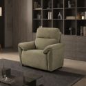 Fauteuil Relax Electrique Tissu Vert Chiné - MAZARO
