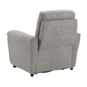 Fauteuil Relax Electrique Tissu Gris Chiné - MAZARO