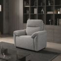Fauteuil Relax Electrique Tissu Gris Chiné - MAZARO