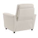 Fauteuil Relax Electrique Cuir Blanc - MAZARO