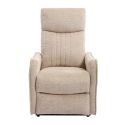 Fauteuil relax releveur tissu polyester beige orangé chiné - BETTA