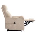 Fauteuil relax releveur tissu polyester beige orangé chiné - BETTA