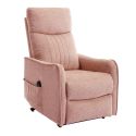 Fauteuil relax releveur tissu polyester rouge clair chiné - BETTA