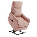 Fauteuil relax releveur tissu polyester rouge clair chiné - BETTA