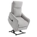 Fauteuil relax releveur tissu polyester gris clair chiné - BETTA