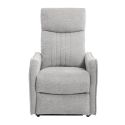 Fauteuil relax releveur tissu polyester gris clair chiné - BETTA