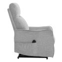 Fauteuil relax releveur tissu polyester gris clair chiné - BETTA