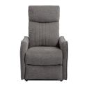 Fauteuil relax releveur tissu polyester gris foncé chiné - BETTA