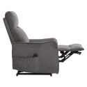 Fauteuil relax releveur tissu polyester gris foncé chiné - BETTA