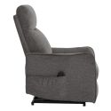 Fauteuil relax releveur tissu polyester gris foncé chiné - BETTA